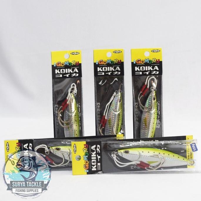 Metal Jig Umpan 150Gr Storm Koika & Assist Hook by VMC - Silver Green