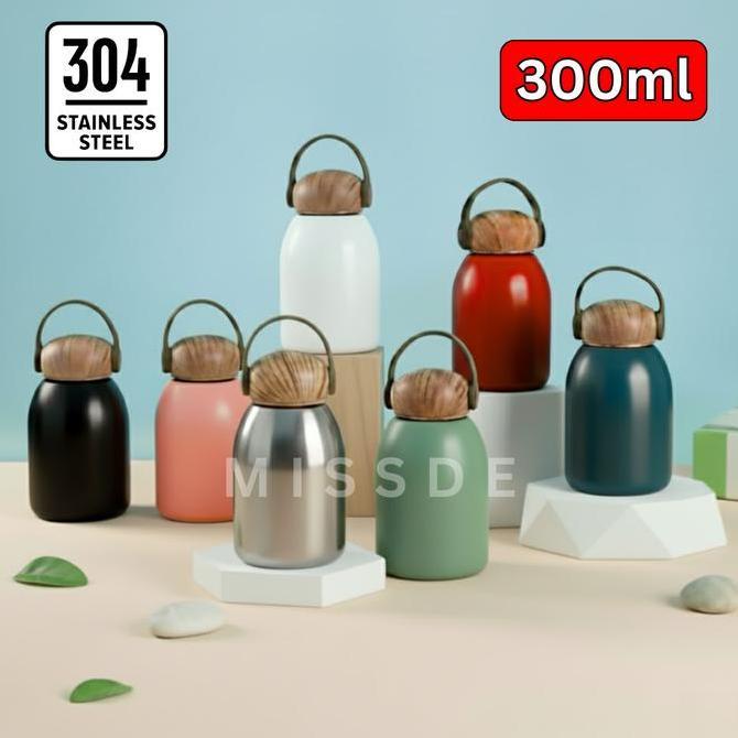 Botol Minum Tumbler 300ml Stainless Steel / Botol Mini Kopi Moka / Tumbler Travel