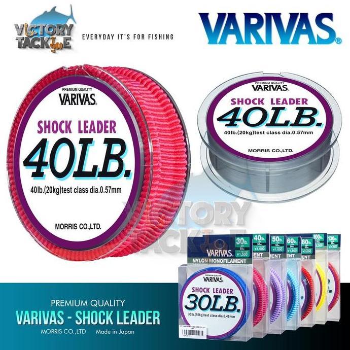 Senar Pancing Benang Leader VARIVAS SHOCK LEADER NYLON MONOFILAMENT 50 METER