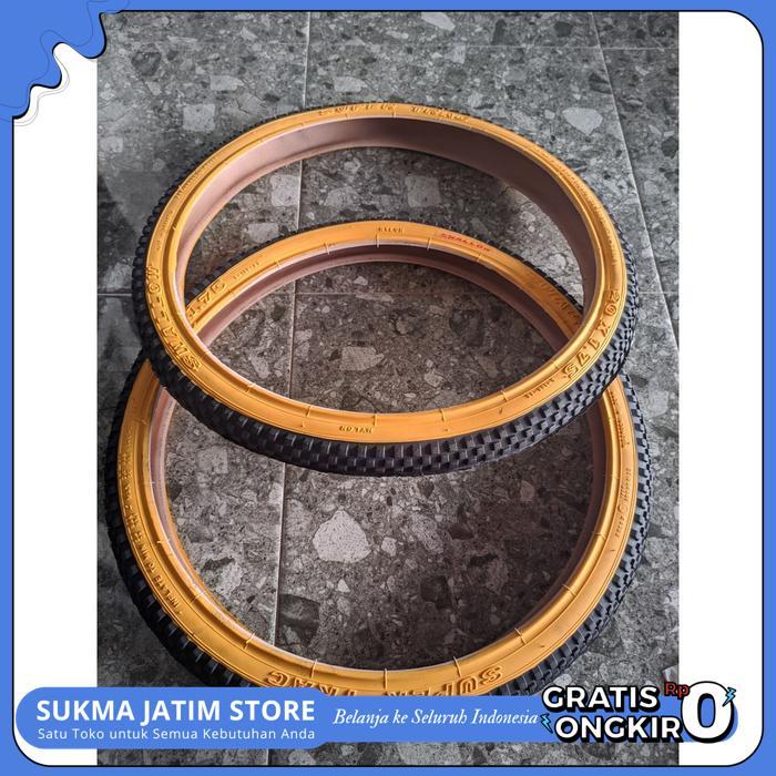 BAN 20 X 1.75 BAN LUAR SEPEDA SUPER TRACK SWALLOW . BMX 1.75 BESAR TRILL TERBAIK