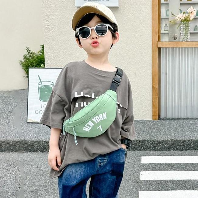 New- Kenvie Kidstuff - Tas Selempang Anak Laki Laki New York 7 - Sling Bag Waist Bag Shoulder Bag An