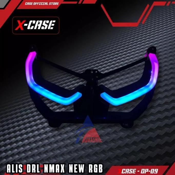X-Case Lampu Alis Depan Nmax New Drl Lazy Rgb Mode Magnet DP09