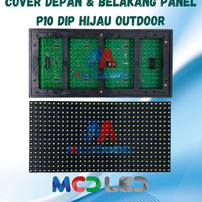 Panel Modul Module Led P10 Running Text Dip Hijau Outdoor