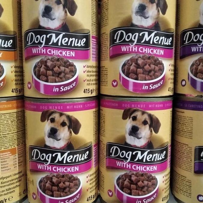 Promo Dog Menu With Chiken 415 Gr Wet Food Dog / Cornet Makanan Basah Kaleng Cod