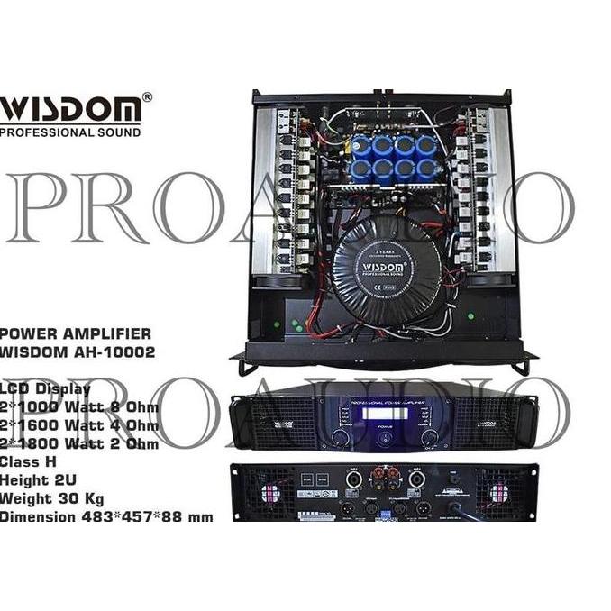 power wisdom ah10002 / ah-10002 power amplifier ori original wisdom