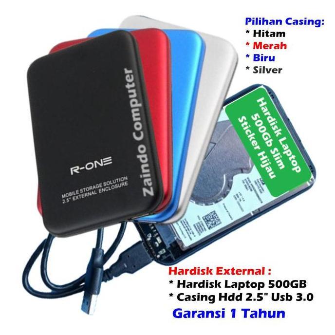 BEBAS ONGKIR - HARDISK EXTERNAL 500GB HDD LAPTOP CASE R-ONE USB 3.0 HDD EXTERNAL 500G