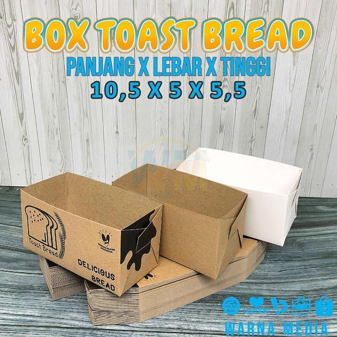 Terlaris Bread Toast/Box Tray Roti Bakar/Kemasan Roti Bakar/Box Toast Kraft