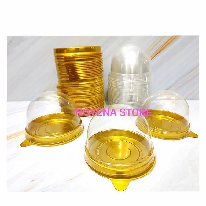 Terlaris Mika Mooncake Bulat+Tutup-Tray Mika Bulat+Tutup Kue Bulan-Mika Pia 6Cm