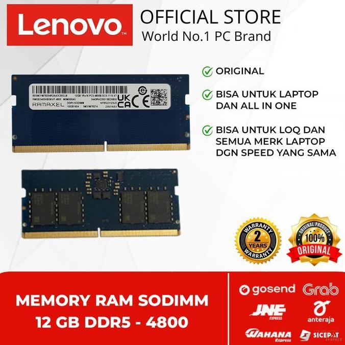 raruru436 - RAM Lenovo DDR5 12GB 4800/5600MHz | Upgrade Laptop Gaming