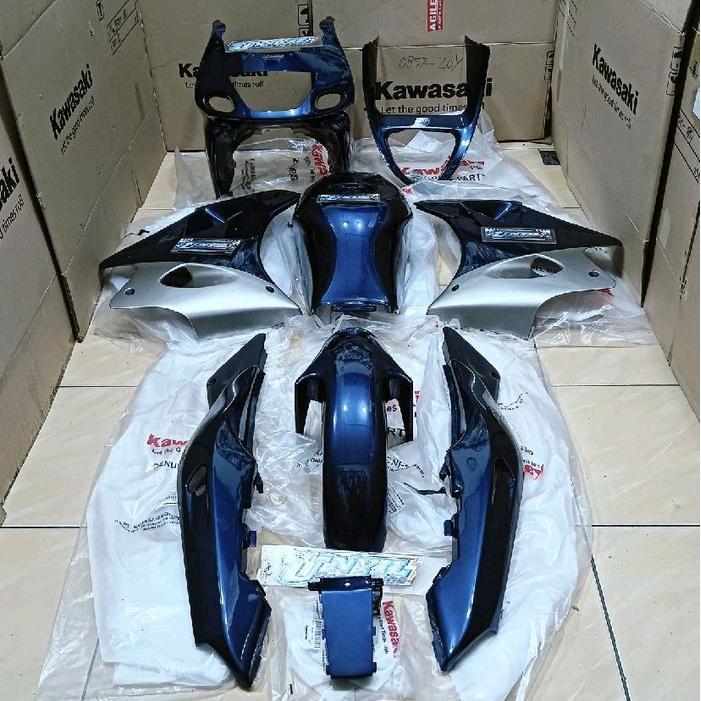 Body Bodi Full Set Fairing Barong Tangki Ninja Rr Old Zx Cbu Biru Navy Original Kawasaki Original Da