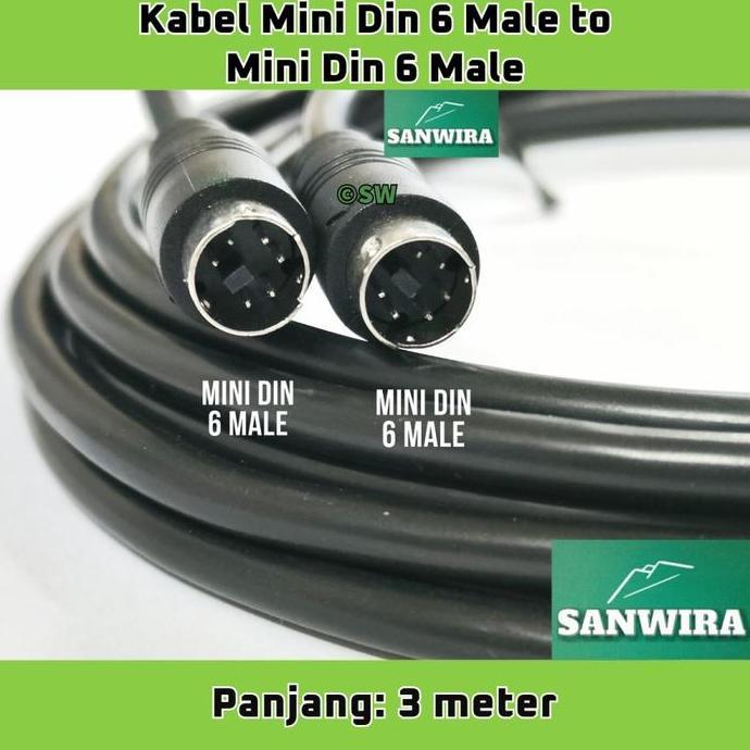 Kabel PS/2 Mini Din 6 pin Male to Mini Din 6 pin Male Terlaris