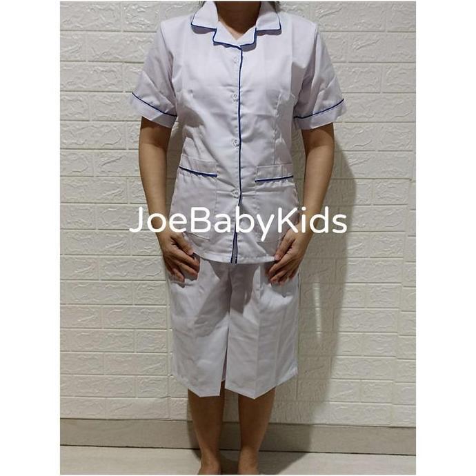 NEW SERAGAM SUSTER PUTIH POLOS KULOT / BAJU SUSTER KULOT MURAH ORI