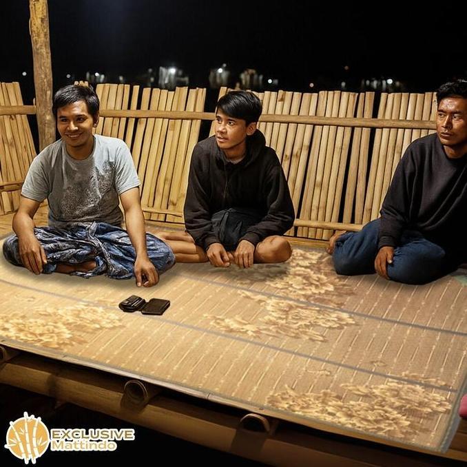 Sale Tikar Bambu 3 Lipat Alas Lantai 180X200Cm Tikar Bambu Lipat Kasur Lantai Jumbo Kamar
