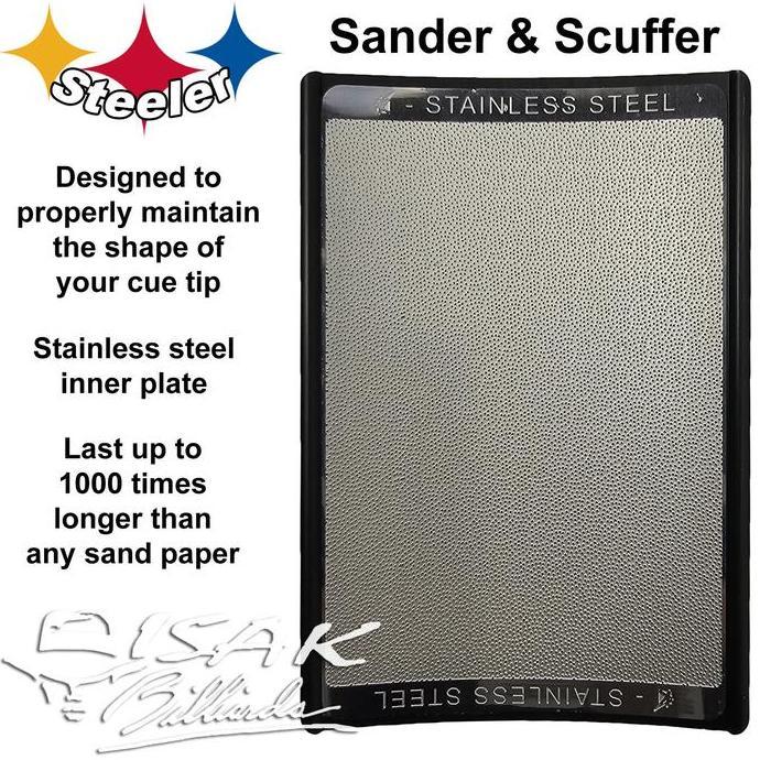 Steeler Cue Tip Tool - Scuffer Sander Shaper Amplas Stick Billiard