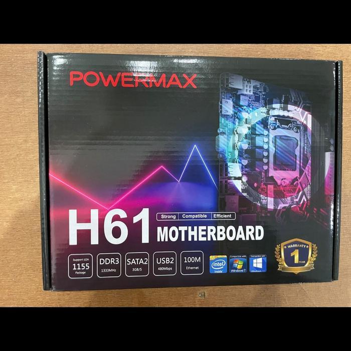 Motherboard H61 Powermax Socket 1155 Original Dan Terpercaya
