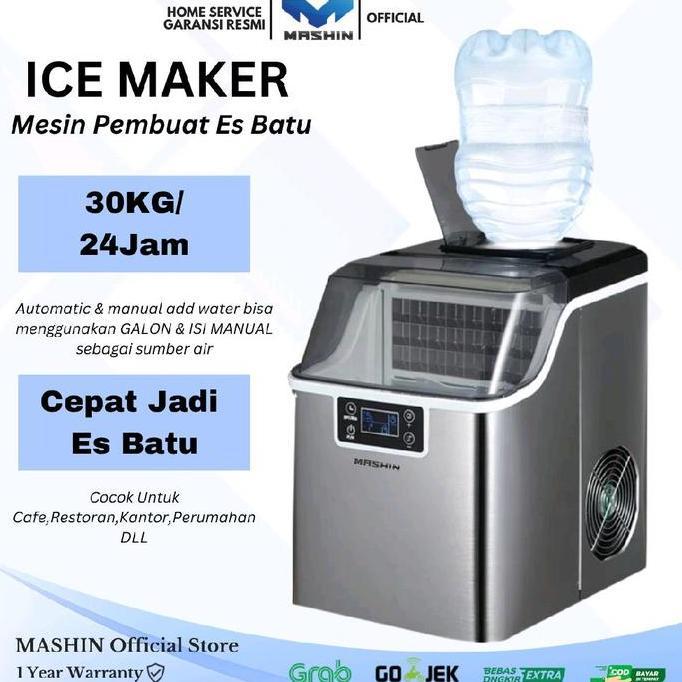 Mashin - Mesin Es Batu Kristal Mini 30kg/Hari Ice Maker Machine CO