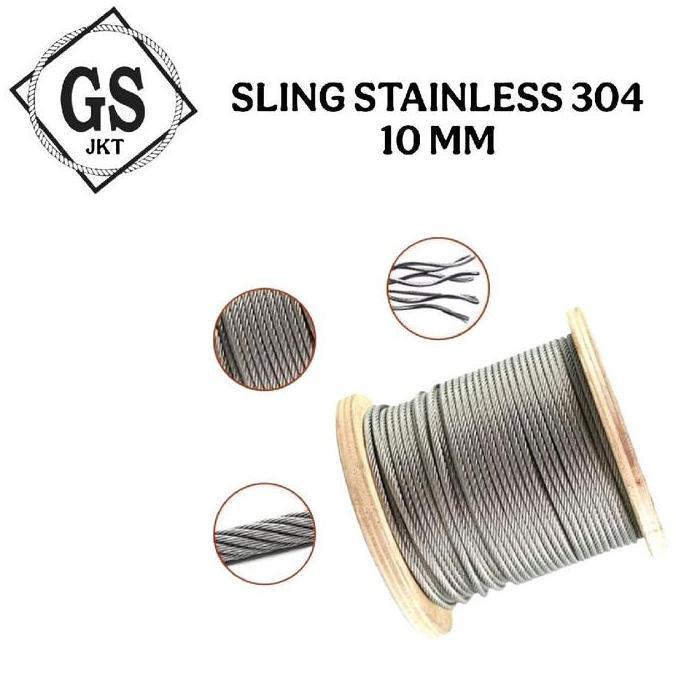 kawat seling stainless 10mm / kawat sling stainless 10mm
