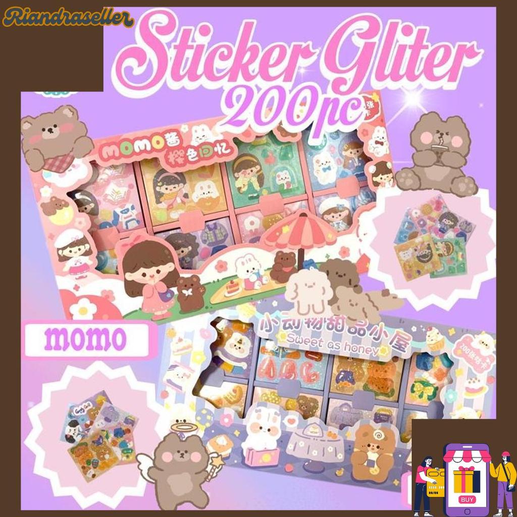 New 200 Lembar Sticker Box Pvc Jumbo Size/200 Pet Stiker Gambar Kartun Diy Sticker Set 200 Lembar Pe