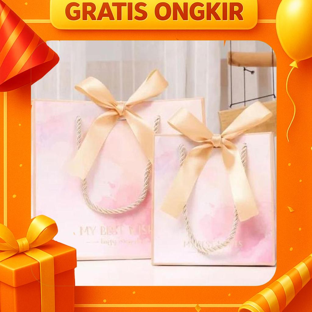 Ideame Paper Bag Mewah Premium Plus Pita / Paperbag Marble Premium  / Paper Bag Marmer / Kado Kertas