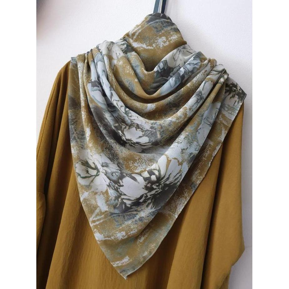 Promo Dmd Apparel - Jannah Motif Square (Hanya Jilbab) Jilbab Muslim Syari Ceruty Cod