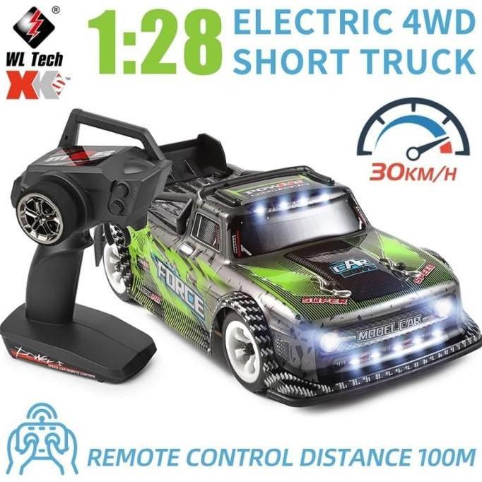 TERBARU WL RC 284131 Mobil Drift Metal Chassis 1/28 Short Course RTR