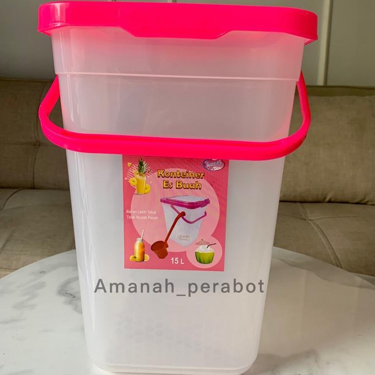 TOPLES ES BUAH + GAYUNG 15 Liter DISPENSER ES BUAH TOPLES AIR MINUM ES