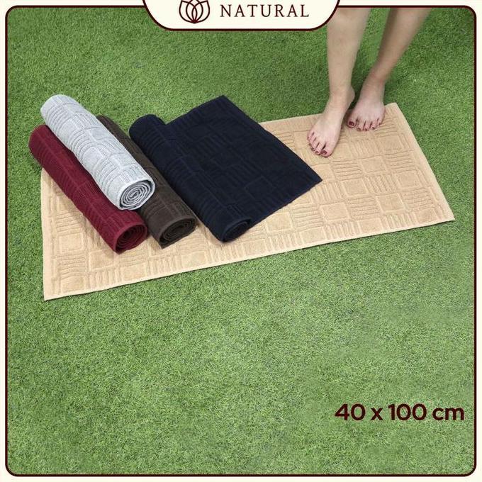 (Allthebest) Keset Handuk Natural by Chalmer 40x100 cm Keset Panjang Polos Dapur