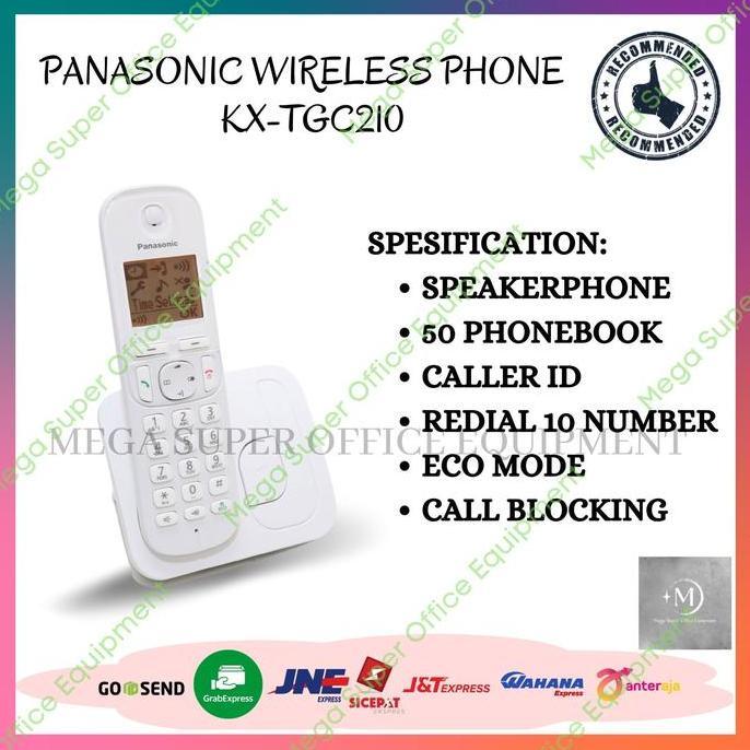 TERBARU Telepon Wireless Panasonic KX-TGC210 Putih Telpon Rumah Panasonic PROMO