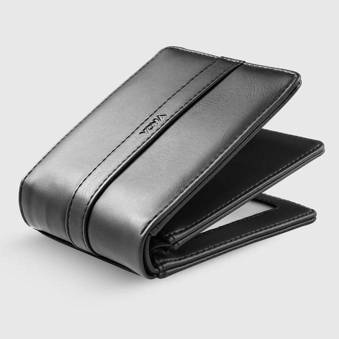 Vindasime12 - VONA Mateo Wallet - Dompet Pria Kulit Sintetis PU Pendek Lipat Tiga Extra Slot Kartu C