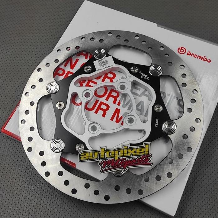 Rem Piringan Disk Cakram Brembo Floating Cnc Diameter 260Mm Vario Beat Mio Lubang 4 Bracket Disc Mot