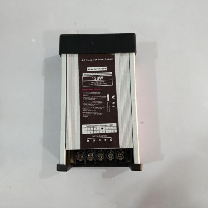 Promo POWER SUPPLY RAINPROOF outdoor 120 W 10 A DC 12 V Diskon
