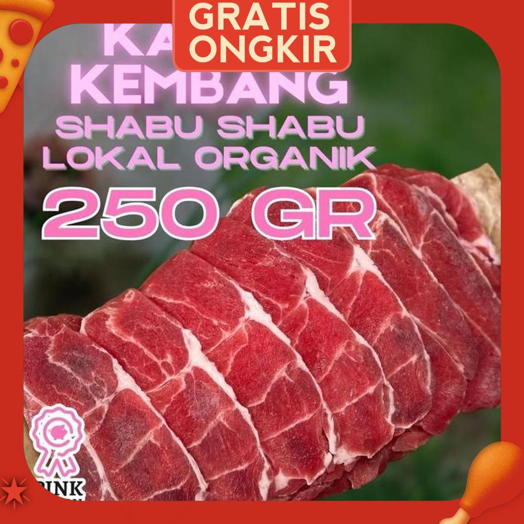 Kapsim Kembang (Pork Neck) - Lokal 250Gr (Frozen) Slice Shabu Shabu