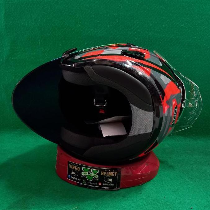 KYT HELM GALAXY MOTIF #4 MIMETIC+VISOR IRIDIUM+SPOILER Terlaris