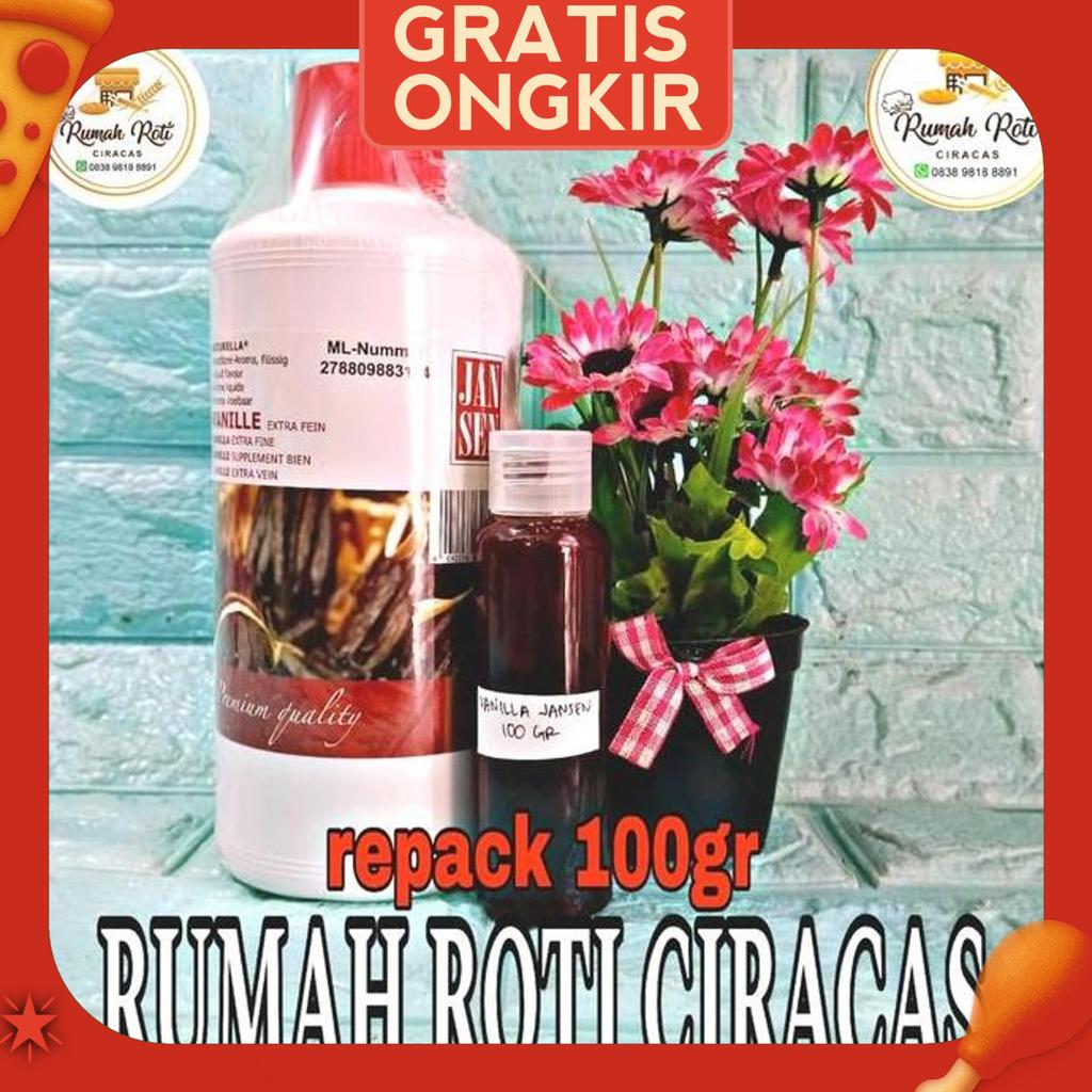 Vanila Jansen Extract 100 Gr Botol Perasa Vanilla Vanili Kue Cake
