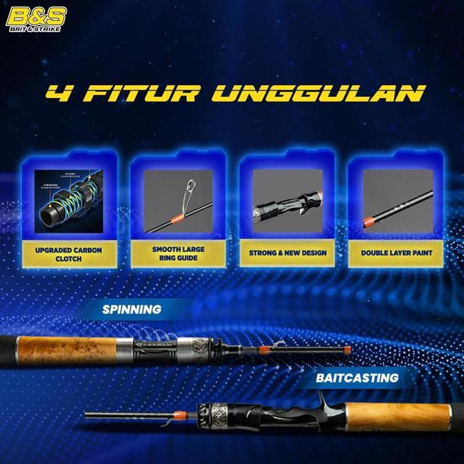 LEMOREN joran pancing ultralight 1-4lb joran pancing spinning / casting JP042