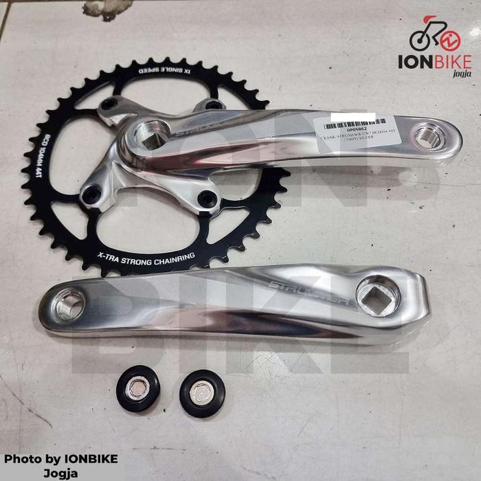 Crank Strummer Cw7 44T Bcd 104 Alloy 1 Single Speed Sepeda Mtb Bmx Fixie Arm 170Mm Cw-7 44 T Crankse