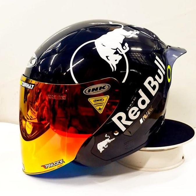HELM INK METRO 2 SOLID BLACK DOFF DOUBLE VISOR PAKET GANTENG Terlaris