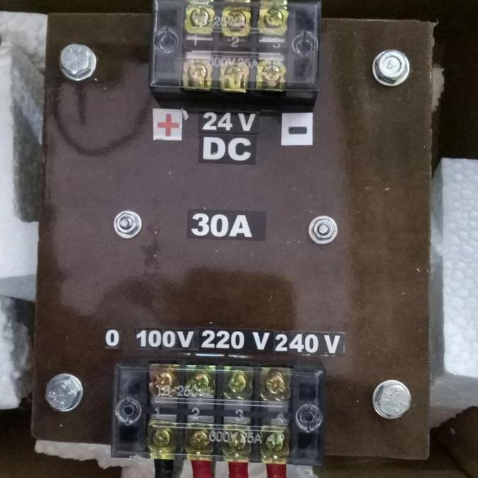 Promo Trafo Step Down AC to DC Step Down 100V-220V-240V AC to 24V DC 30A Diskon