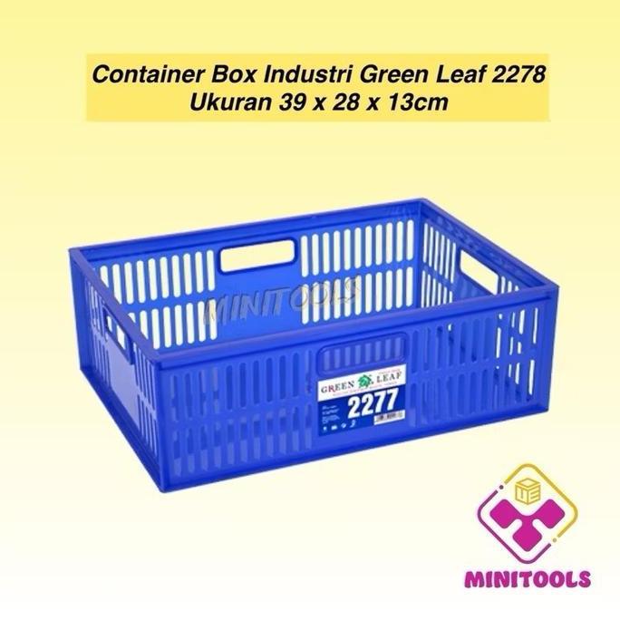 Green Leaf 2277 Container Box Industri Keranjang Container Berlubang