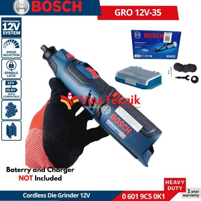 Grosir Bosch Gro 12V-35 Cordless Mesin Gerinda Tuner Rotary Tool Mini Die Grinder Gro12V-35