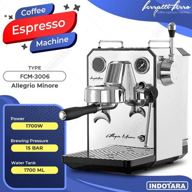 Terlaris Ferratti Ferro Espresso Machine Fcm-3006 Allegrio Minore