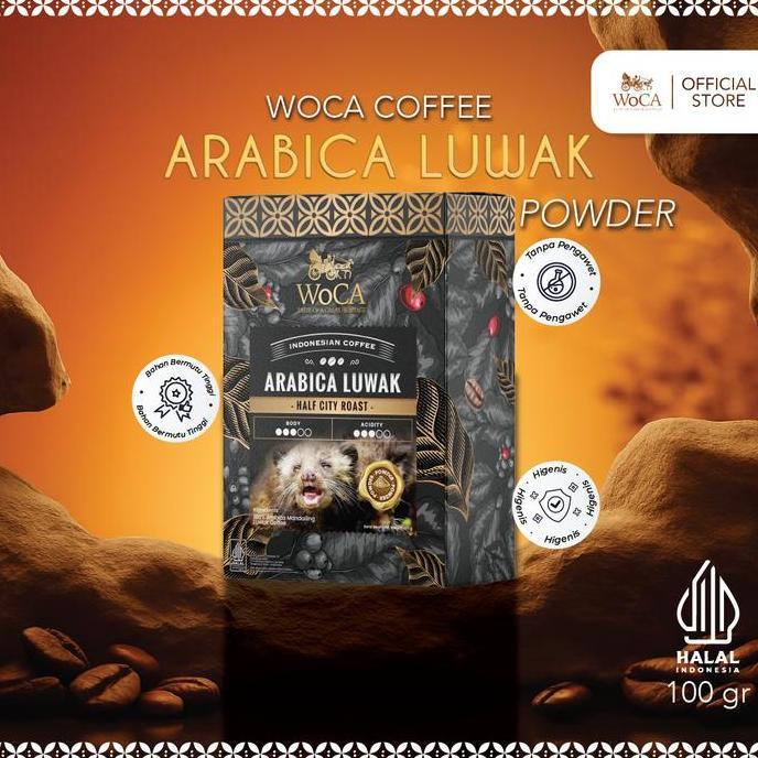 Terlaris Woca Gourmet Arabica Mandailing Luwak Coffee Powder 100Gr