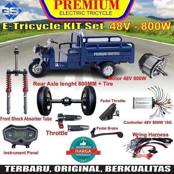 EV / Electric Vehicle / Electric Tricycle / KIT 48v -72v, 800w - 2000w