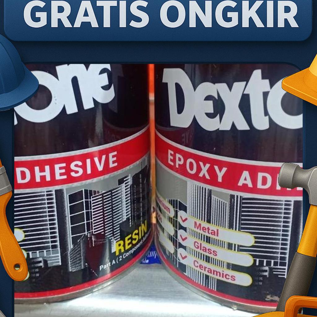 Lem Dextone Epoxy Adhesive(Hardener &Resin) 1 Kg 1 Set