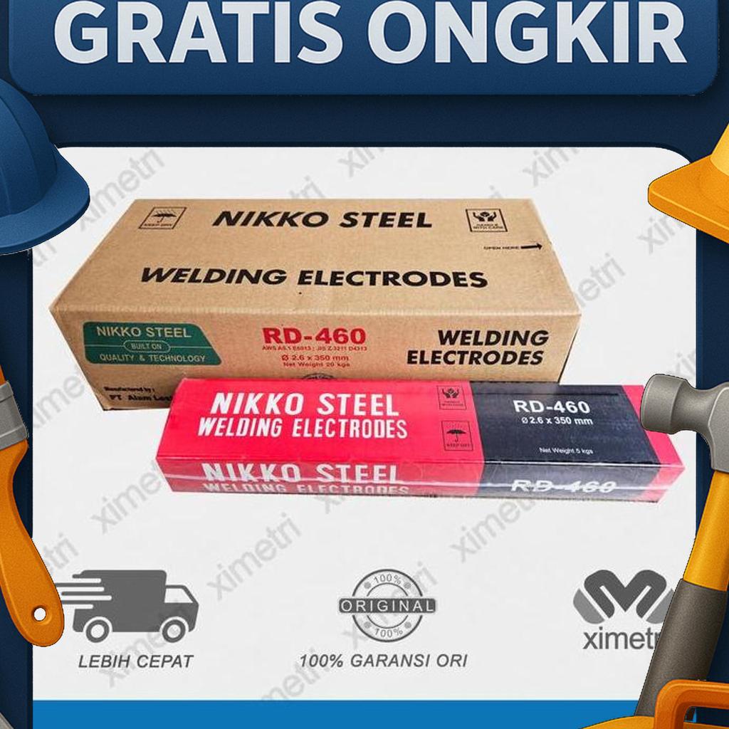 Kawat Las Rd 460 2.6 Mm ( 5 Kg ) Nikko Steel / Las Elektroda Rd460 2,6 Mm