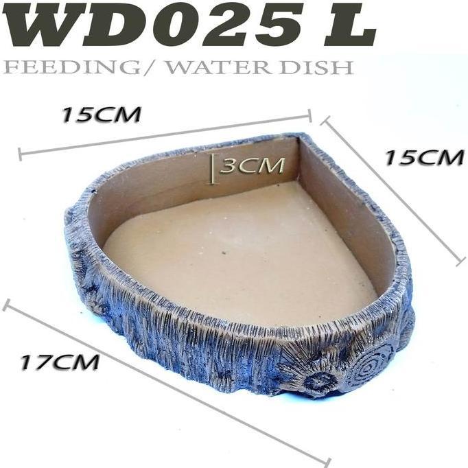 WD023C WATERDISH FEEDING TEMPAT MAKAN MINUM REPTIL KADAL TORTOISE TEGU