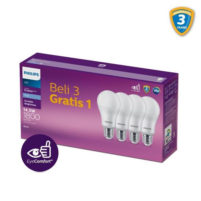Zenchana_ - Philips Multipack Ledbulb 14.5W E27 6500K Putih