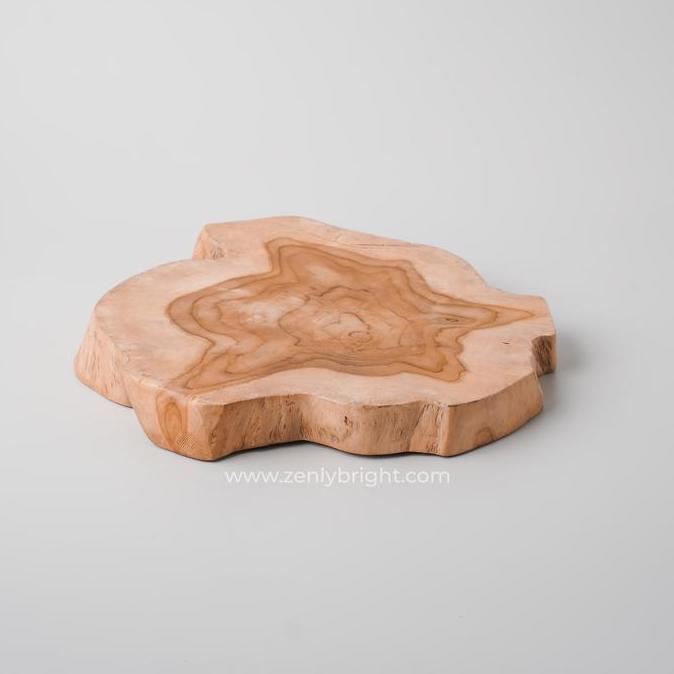 Piring Saji Kayu Jati Sekat 4 | Piring Unik| Piring Saji