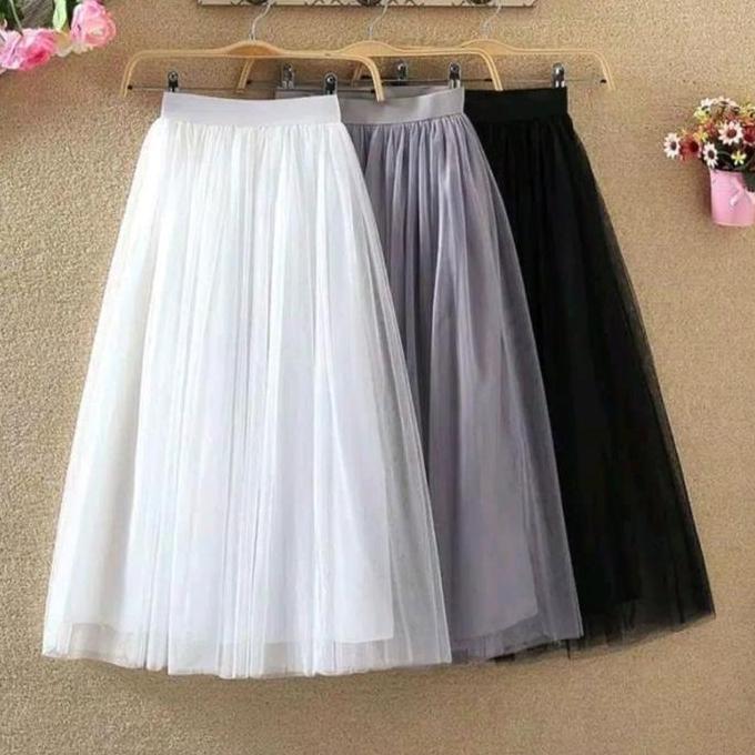 ROK TUTU TILLE PREMIUM /2 LAYER/MEKAR/ Rok tille putih murah