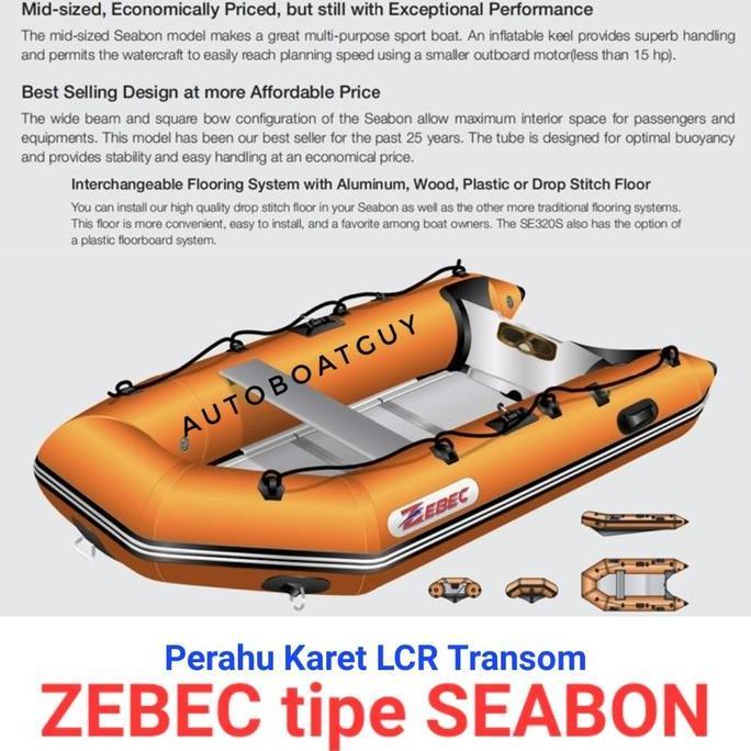 Perahu Karet LCR ZEBEC SEABON 290 cm ( Inflatable Boat Dek Alumunium ) Promo Premium